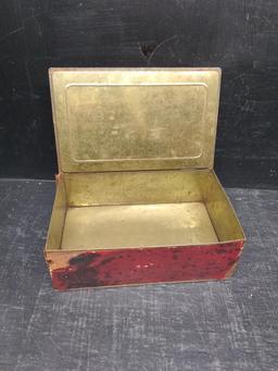 Vintage Schrafft's Crimson Chest Chocolate Tin