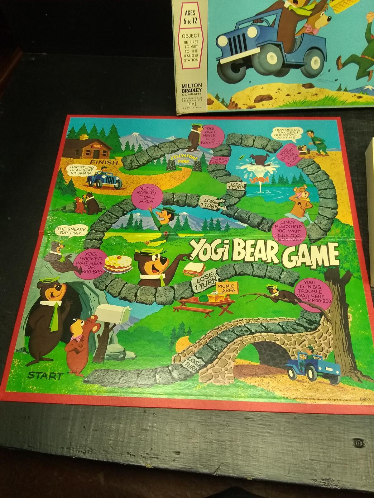 Vintage Yogi Bear Milton Bradley Game-all pcs not guaranteed