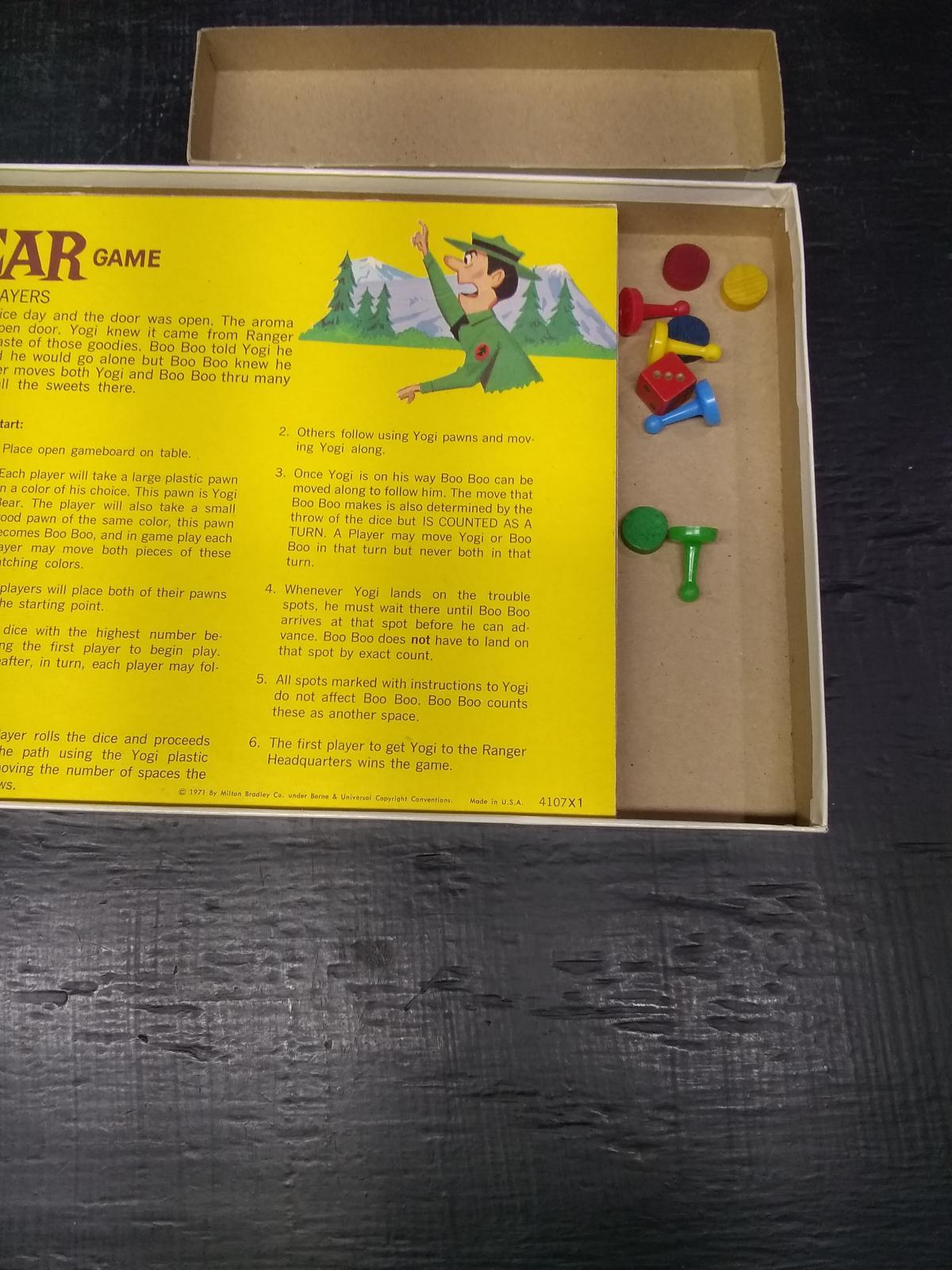 Vintage Yogi Bear Milton Bradley Game-all pcs not guaranteed
