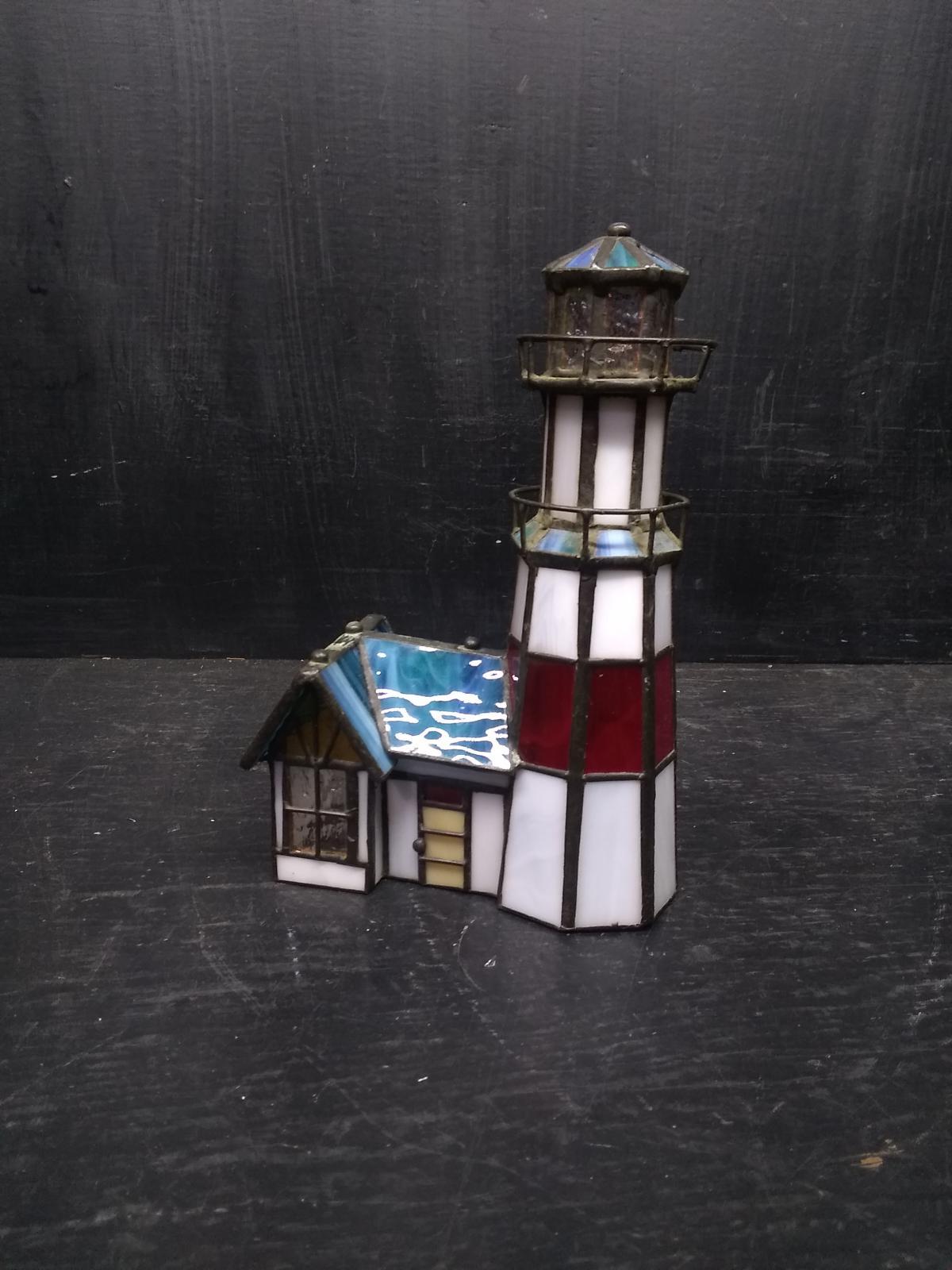 Stained Glass Lighthouse Tealight