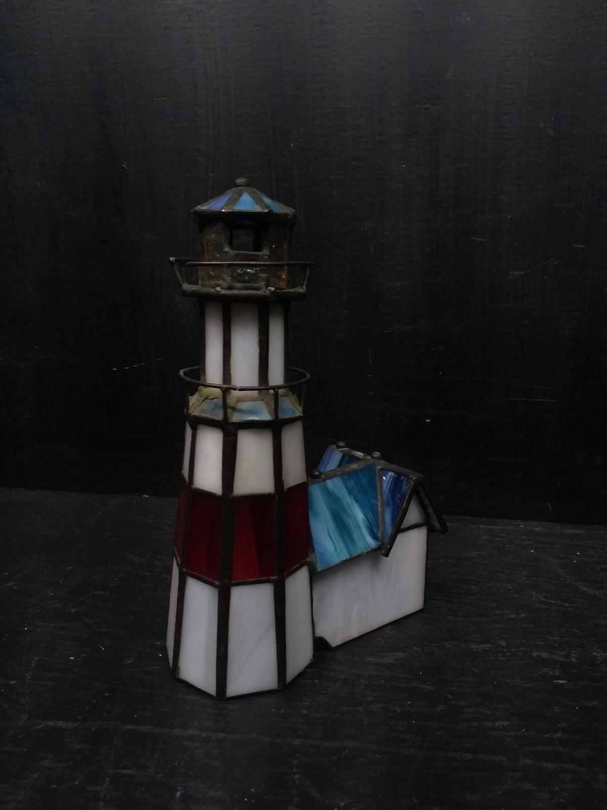 Stained Glass Lighthouse Tealight