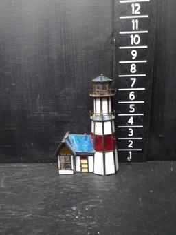 Stained Glass Lighthouse Tealight
