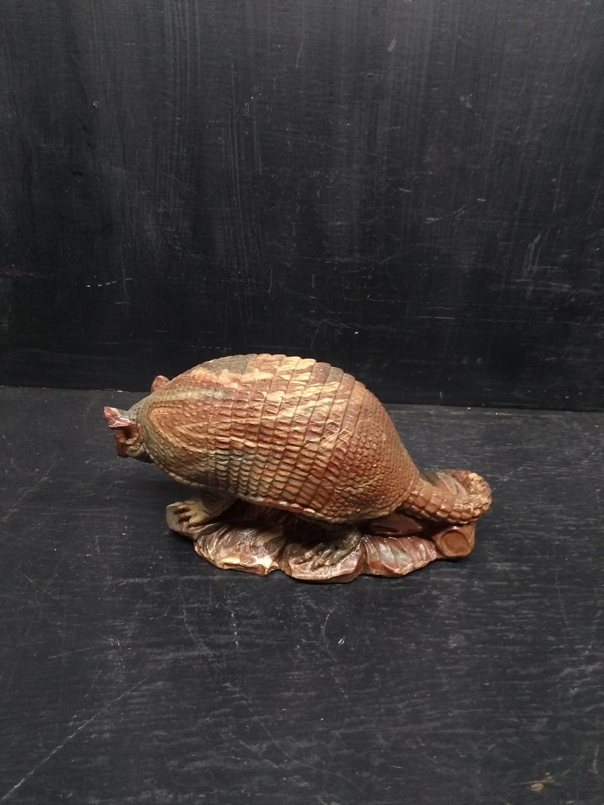 Faux Marble Armadillo Statue