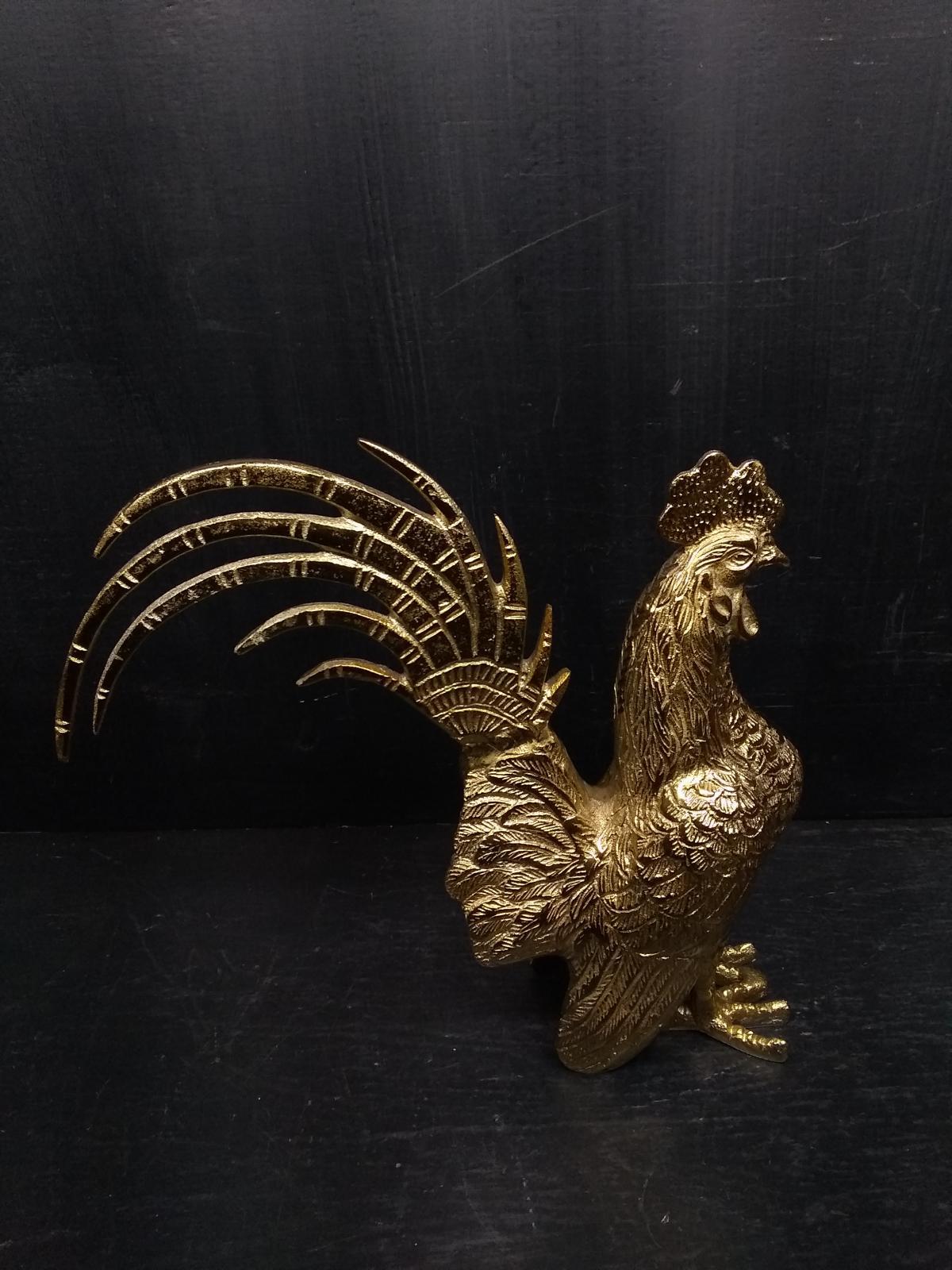 Brass Rooster Statue