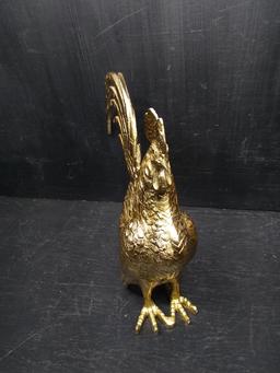 Brass Rooster Statue