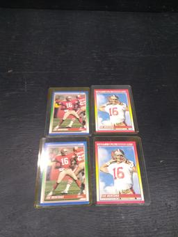 Uncertified Trading Card-(4) Joe Montana Football #1 & 311