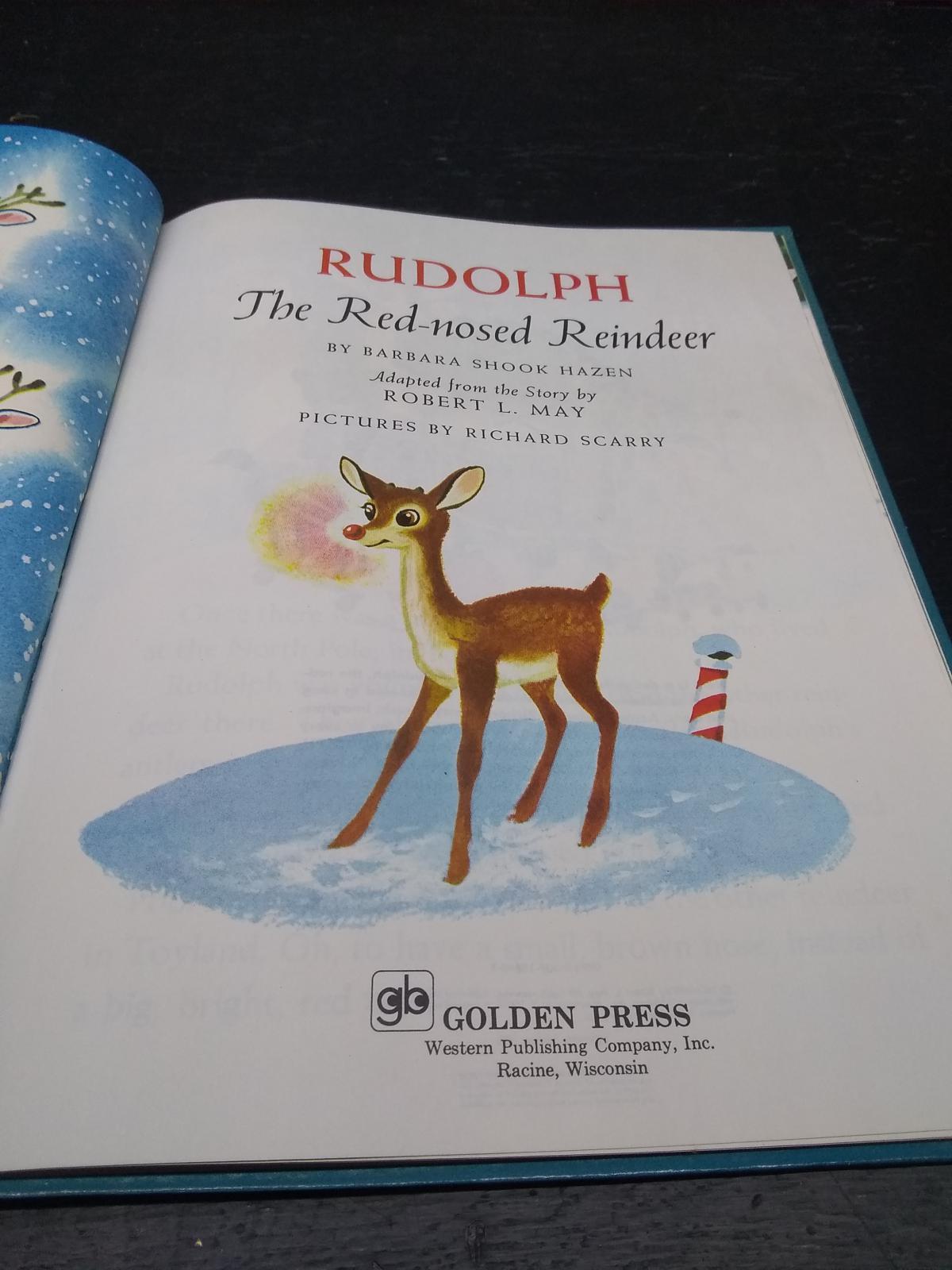 Vintage Childrens Book-Rudolph the Red Nosed Reindeer-1980