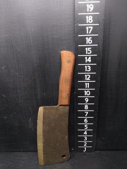 Antique BBQ Cleaver with Oak Handle by Mohawk 628