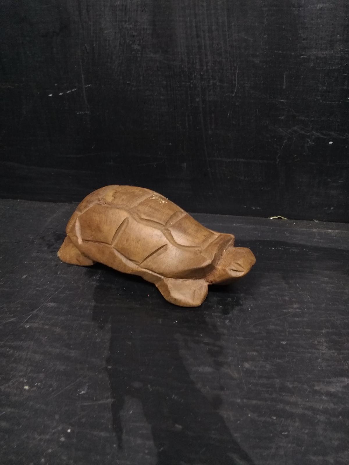 Hand Carved Wooden Turtle