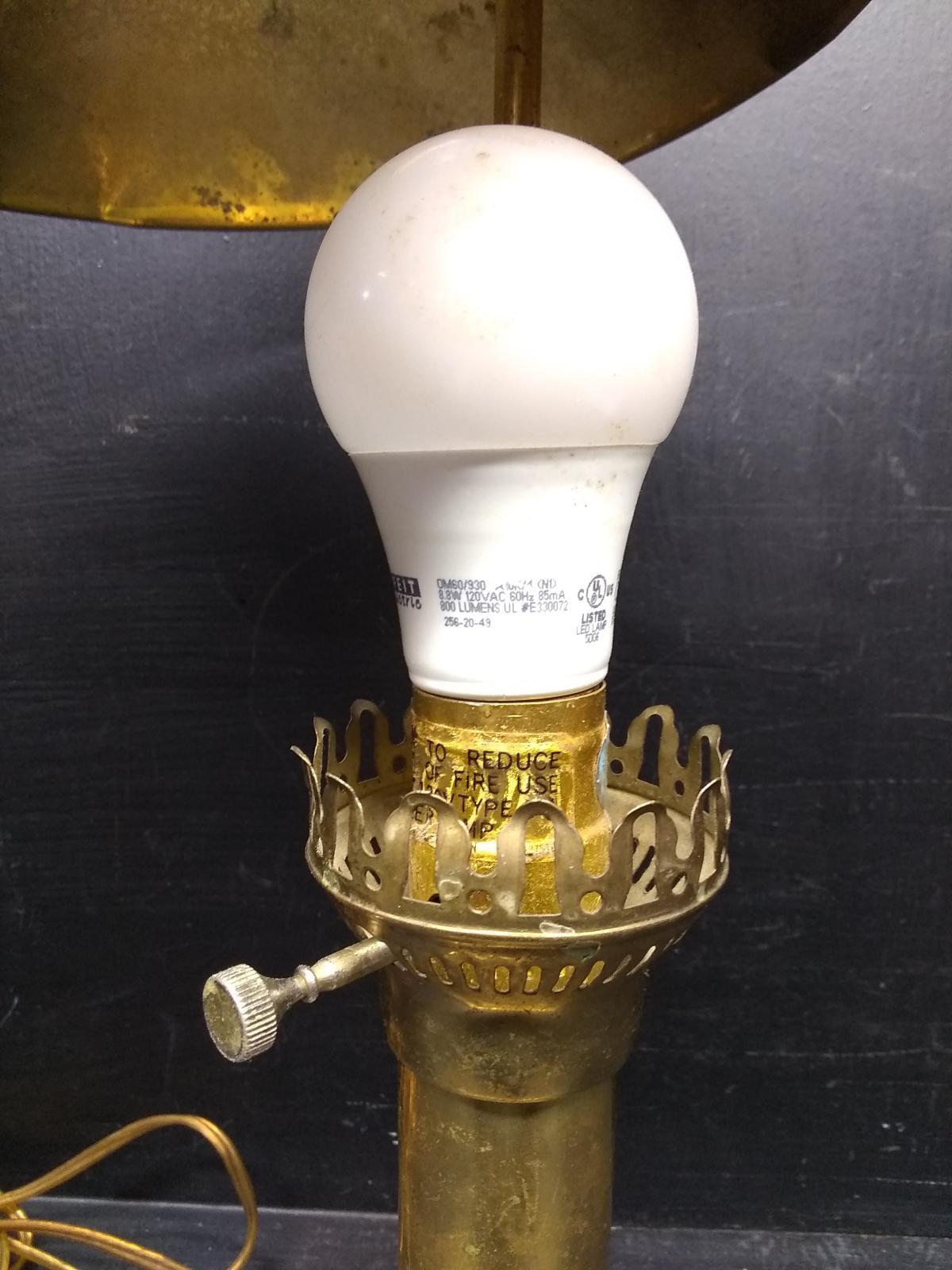 Brass Students Lamp-missing globe