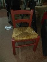 Vintage Wooden Rush Bottom Child's Chair