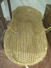 Woven Straw Grass Moses Basket