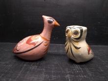 Pair Mexican Influenced Bird Figures