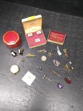 Assorted Costume Jewelry-Tie and Lapel Pins