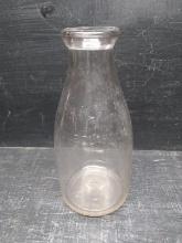 Vintage Advertising Milk Bottle-NC Approved One Quart