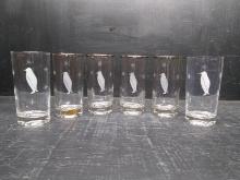 Collection 6 Platinum Rim and Etched Glasses