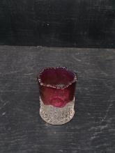 Vintage 1800s EAPG Ruby Glass Souvenir Toothpick Holder-Frankensmith, Mich