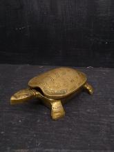 Vintage Brass Turtle Ashtray