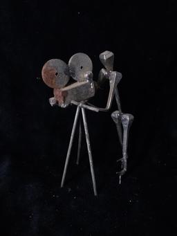 Artisan Metal Art Sculpture - Man Behind The Camera