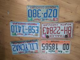 Collection Assorted Metal Car Tags