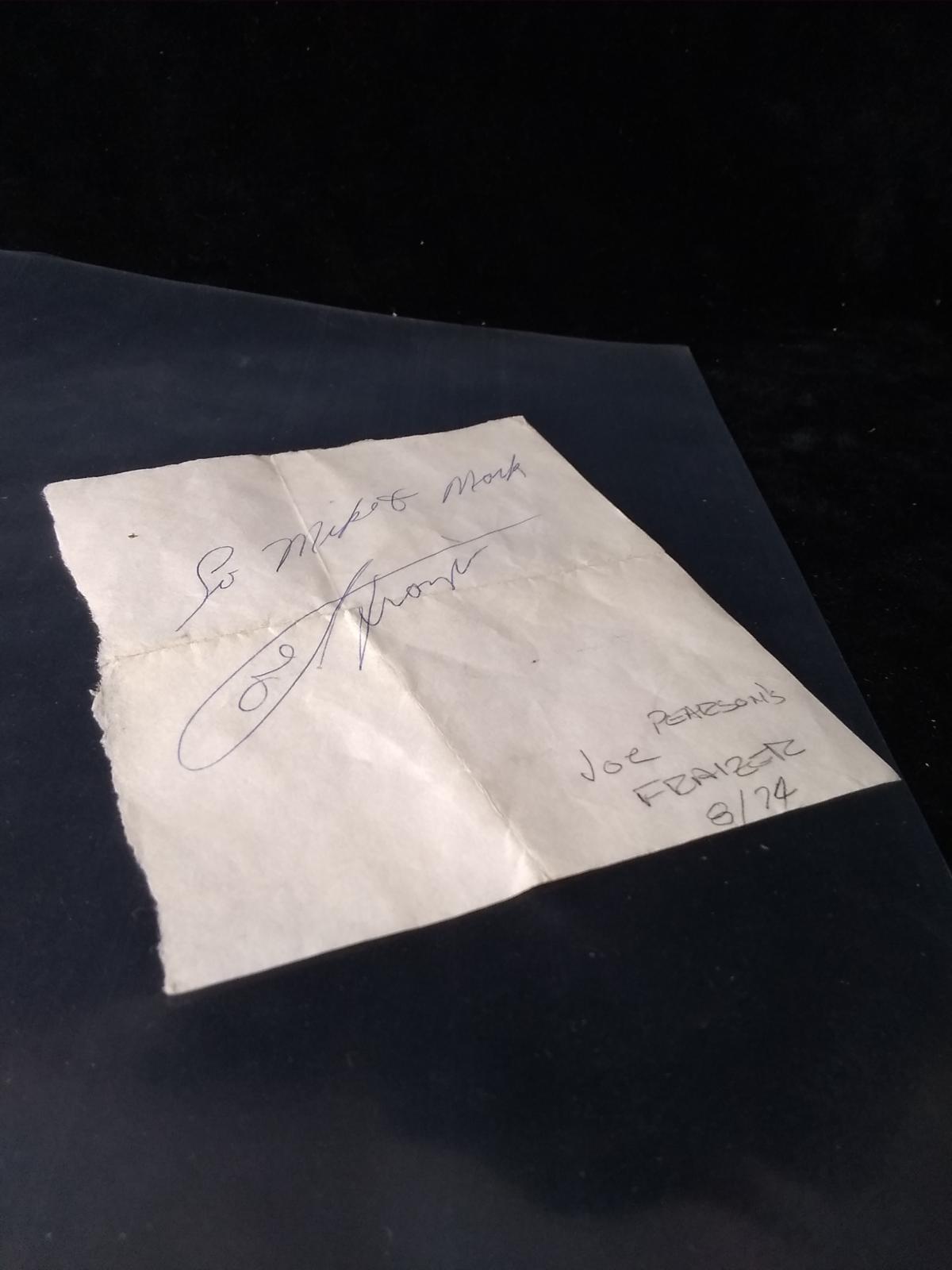 Authenticated Autograph Signed Paper - Joe Frazier 8/1974