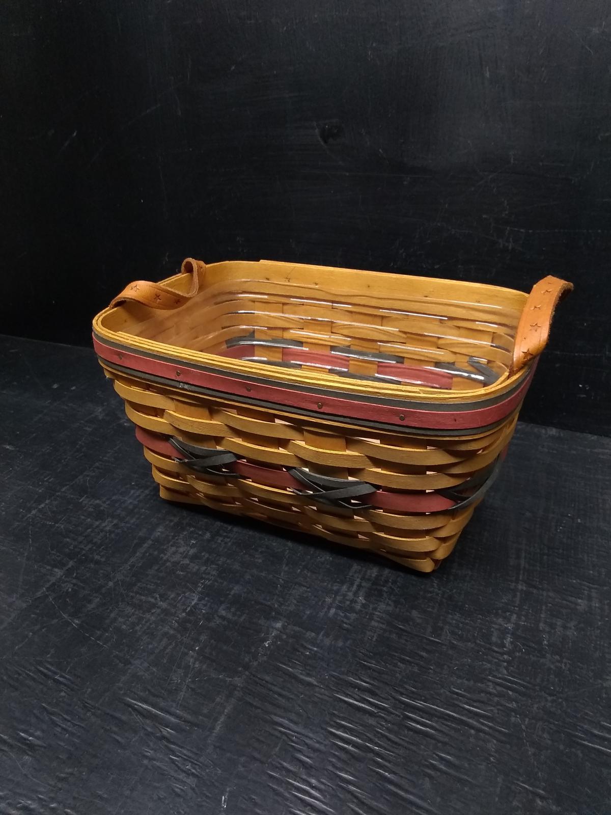 Longaberger Leather Handle Basket