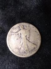 Silver Standing Liberty Half Dollar-Worn Date