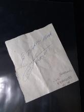 Authenticated Autograph Signed Paper - Joe Frazier 8/1974