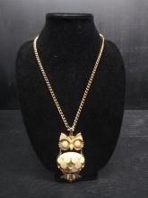 Jewelry-Vintage MCM Costume Jewelry Necklace with Owl Pendant