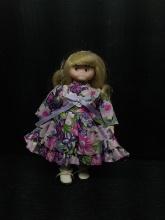 Goebel Doll Club Bette Ball 1994-96 9" Doll-Purple Floral Dress