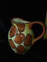 Artisan Glazed Pitcher signed Ldiedce
