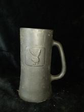 Vintage Pewter Glazed Glass Playboy Bunny Mug
