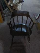 Vintage Maple Barrell Back Side Chair