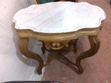 Antique Victorian Marble Top Table