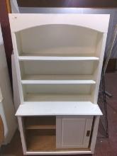 White Bookshelf Hutch wf/ Sliding Cabinet Doors