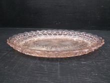 Vintage Pink Depression Oval Platter