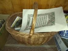 BL- Posters w/ Wicker Handled Basket