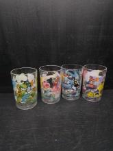 Collection 4 McDonalds Disney Collector Glasses