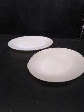 Collection of (2) Fire King Milk Glass Oval Platters