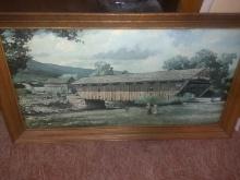 Framed Print-Pennsylvania Covered Bridge