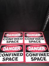 Collection 4 Confined Space Metal Signs