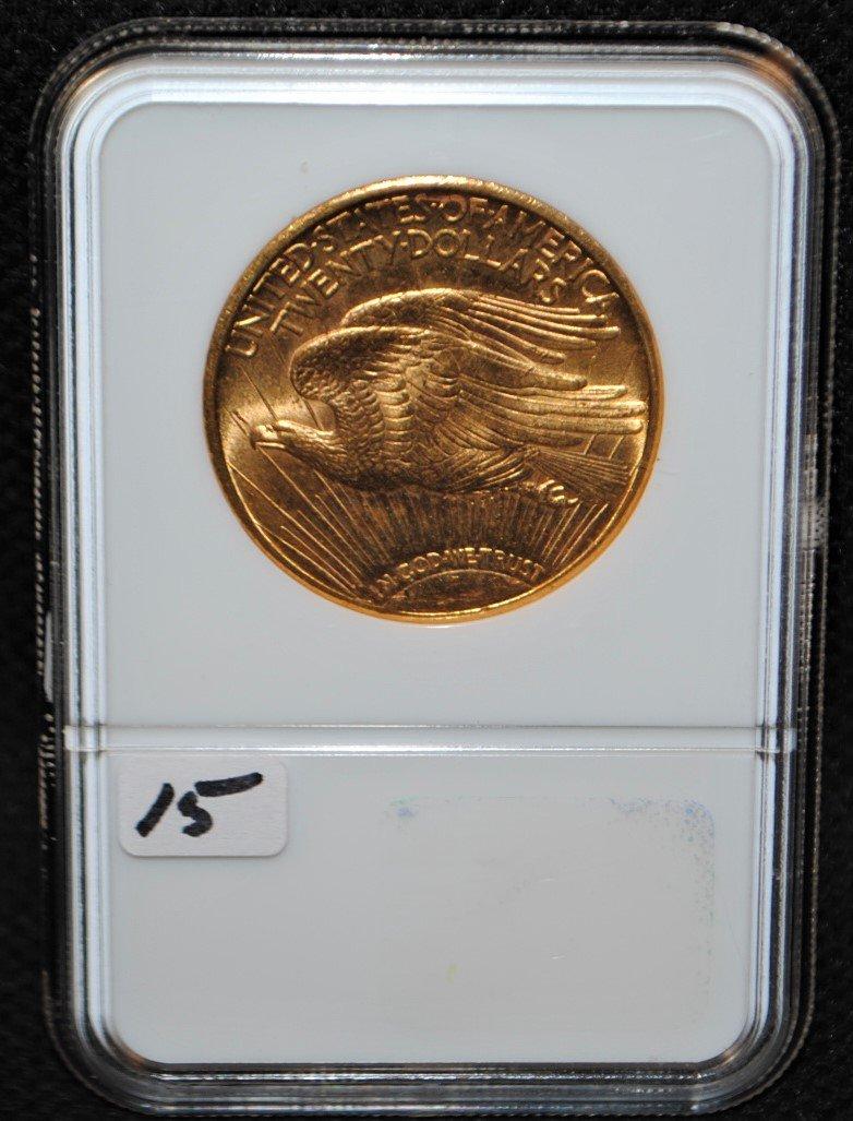 SCARCE 1914-S $20 SAINT GAUDENS GOLD - NGC MS63