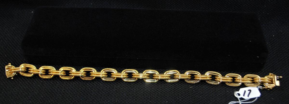 MEN'S 18K YELLOW GOLD LARGE LINK BRACELET