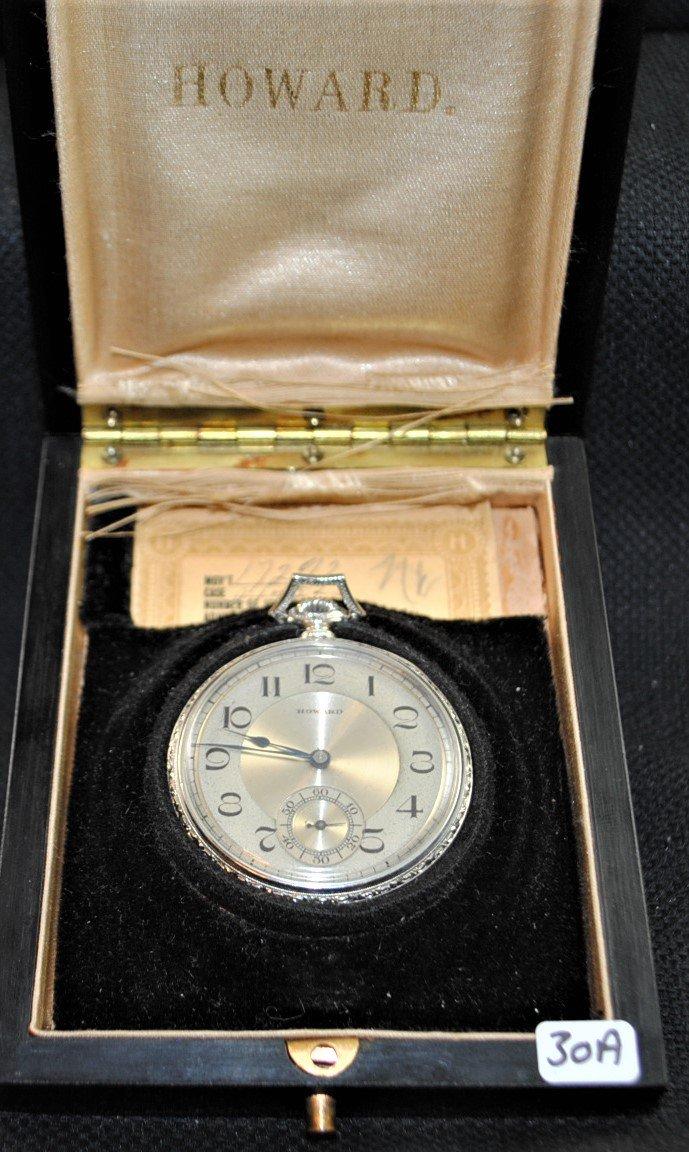 VINTAGE HOWARD 17 J 14K GOLD POCKET WATCH