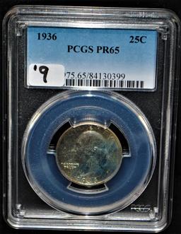 RARE 1936 WASHINGTON QUARTER - PCGS PR65 -  THE CURRENT COIN WORLD TRENDS L