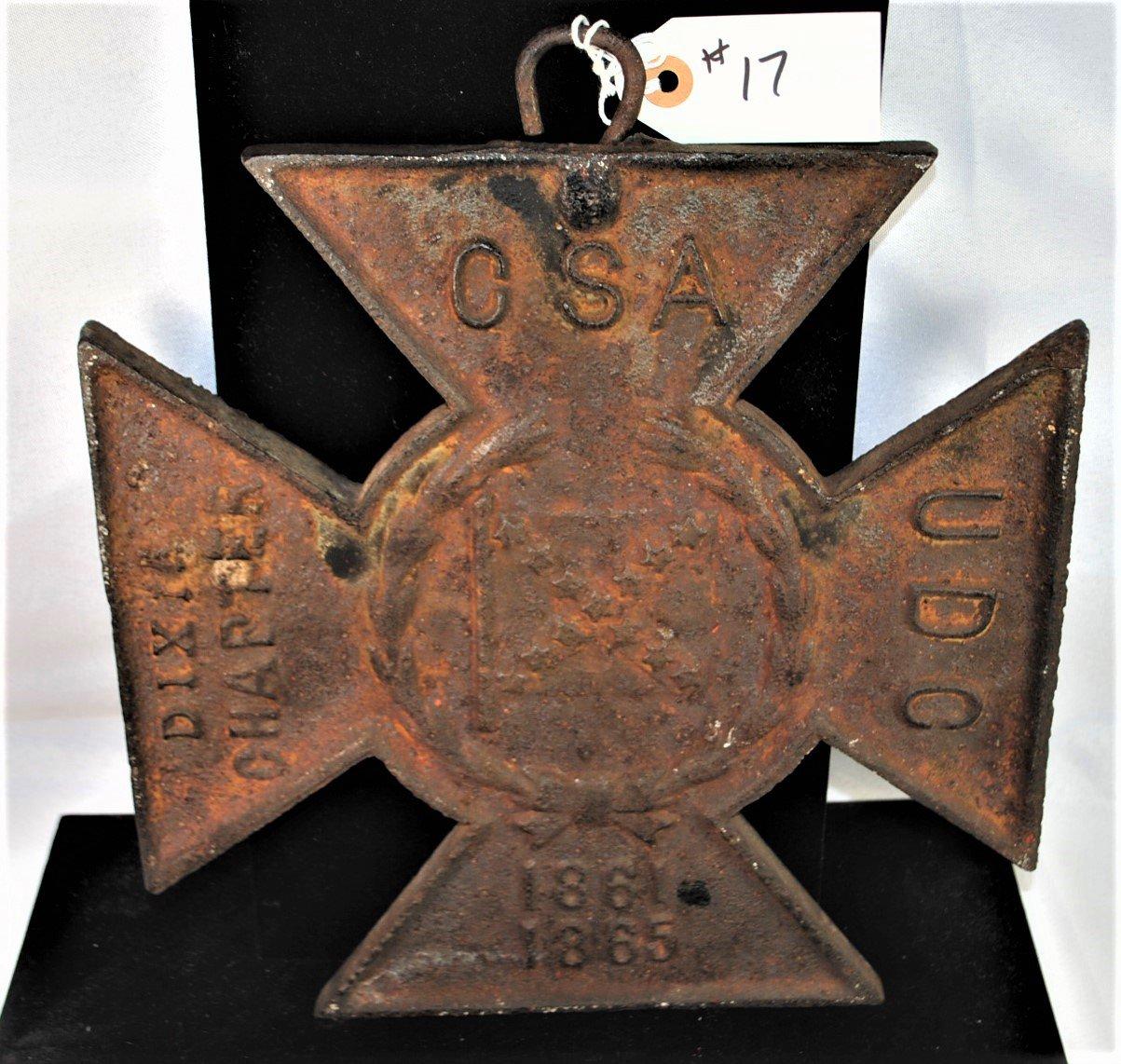 RARE "SOUTHERN CROSS OF HONOR" AKA "IRON CROSS"