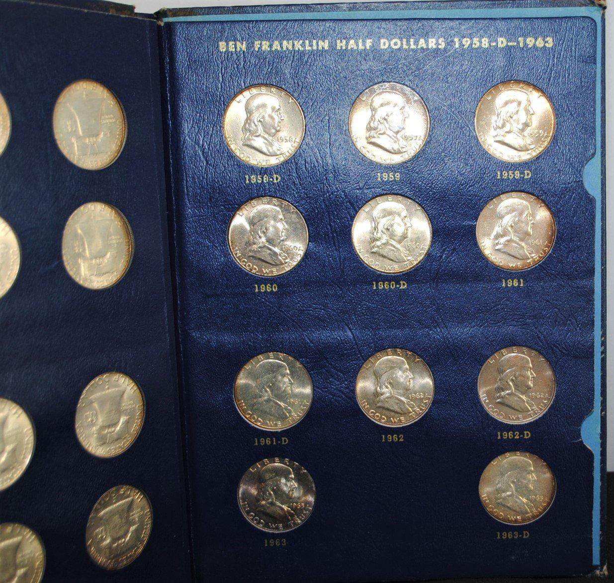 1948-1963 AU/UNC FRANKLIN HALF DOLLAR SET