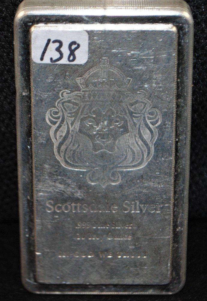 SCOTTSDALE 10 TROY OZ .999 FINE SILVER BAR