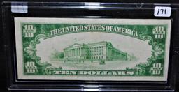 SCARCE $10 GOLD CERTIFICATE -SERIES 1928