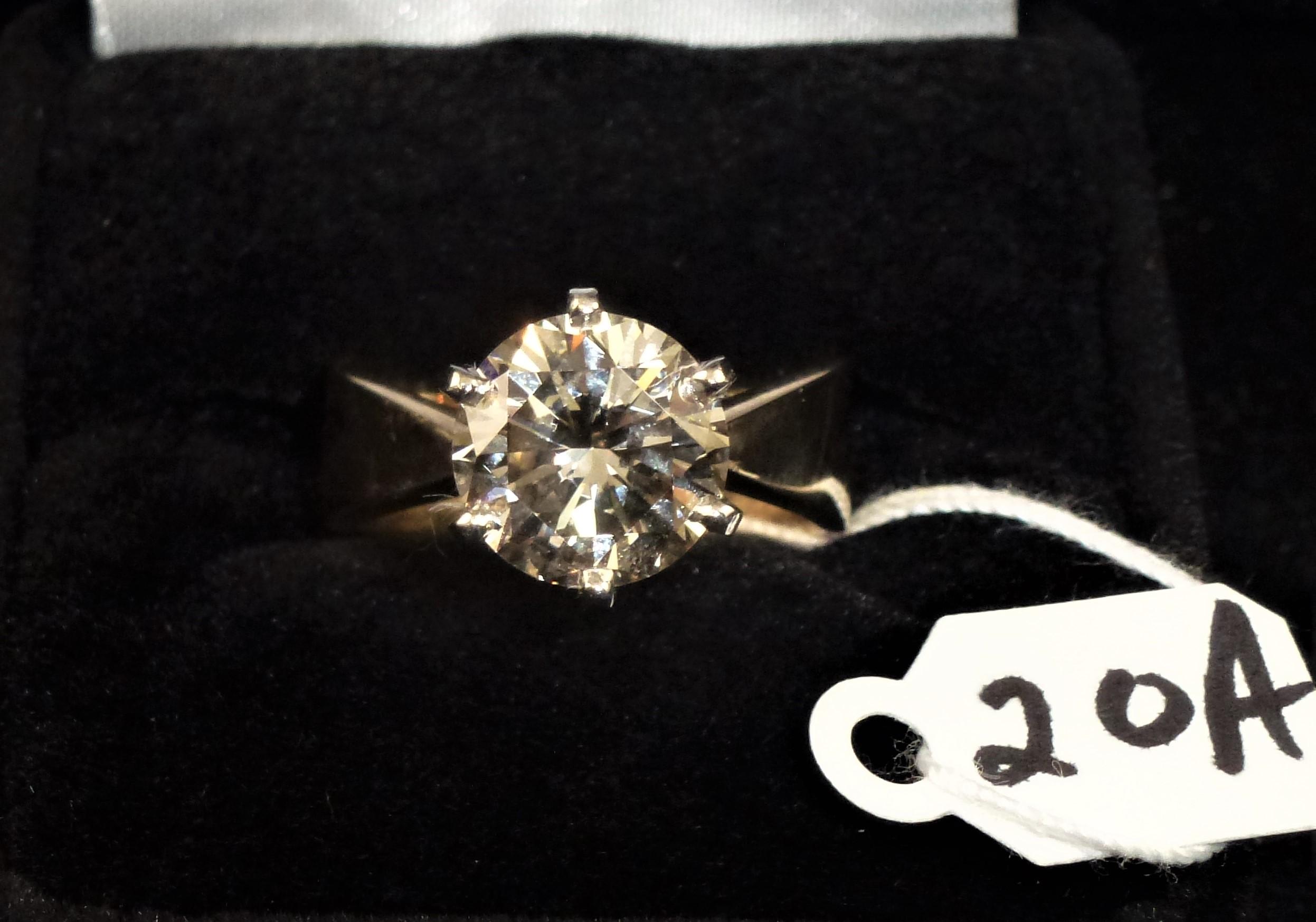 FABULOUS 3.66CT ROUND FULL CUT  DIAMOND SOLITAIRE